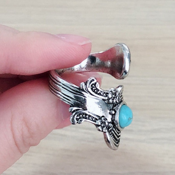 Turquoise 925 Silver Ring size 7.5, 8,5, 8, 12 - Picture 4 of 6